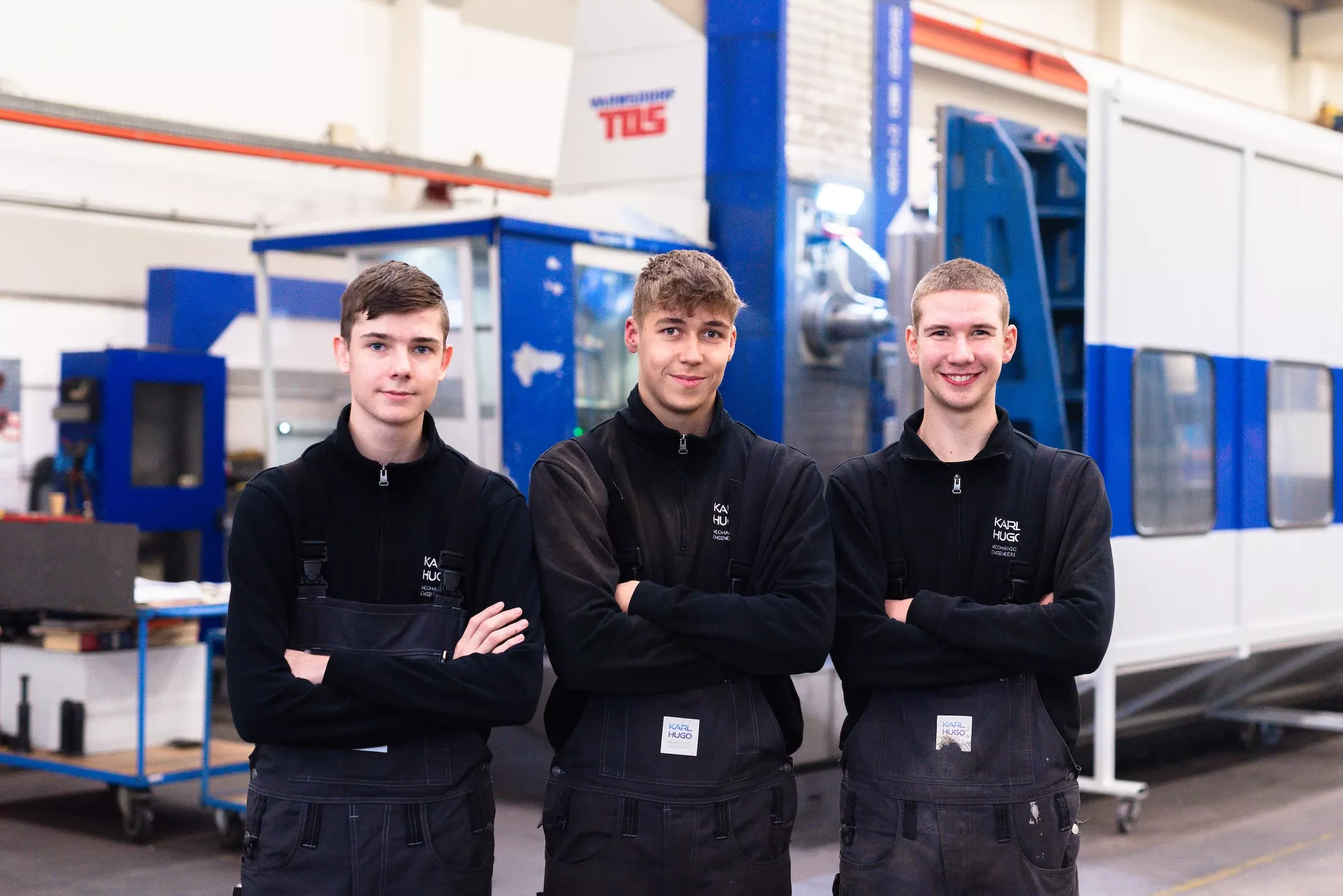 Trois apprentis, trois parcours, une équipe
